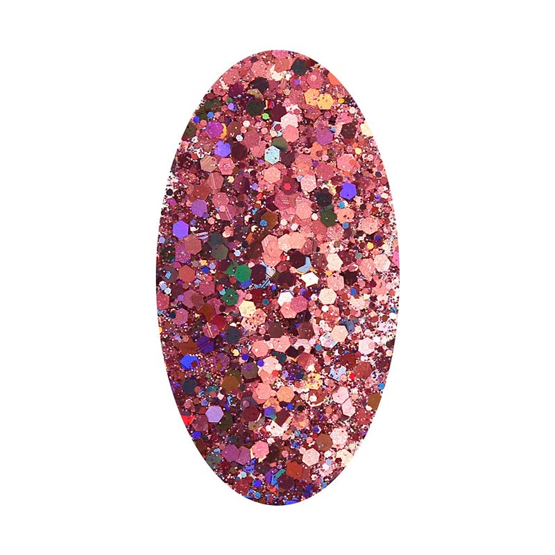 Estanoite 100g Holographic Chunky Glitter  Body Glitter for Makeup  Face  Hair  Lips  Nails  Craft Glitters for Arts & Crafts  Cosmetic Chunky Mixed Festival Glitter (Rose Pink) - Image 2
